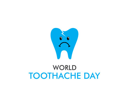 vector illustration of world toothache day poster designのイラスト素材