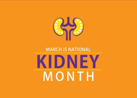 Vector illustration of national kidney month designのイラスト素材