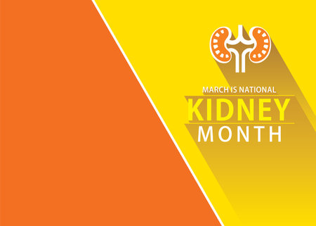 Vector illustration of national kidney month designのイラスト素材