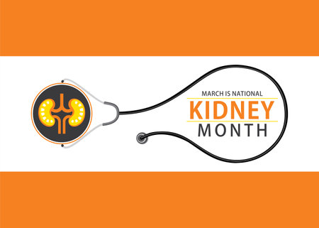 Vector illustration of national kidney month designのイラスト素材
