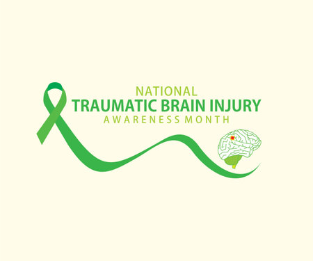 vector illustration of national traumatic brain injury awareness month concept design.のイラスト素材