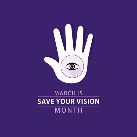 vector illustration of march is save your vision month theme designのイラスト素材