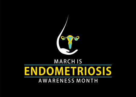 vector illustration of march is endometriosis awareness month theme designのイラスト素材