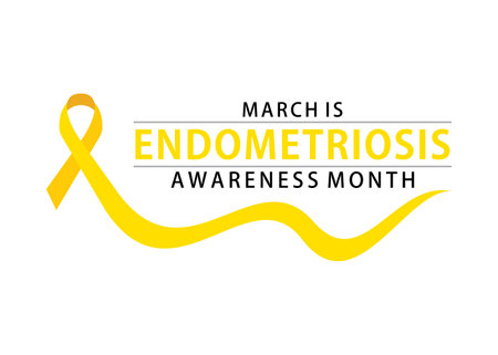 vector illustration of march is endometriosis awareness month theme designのイラスト素材