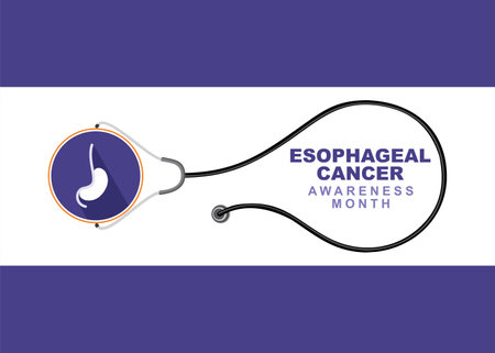 vector illustration of esophageal cancer awareness month poster designのイラスト素材
