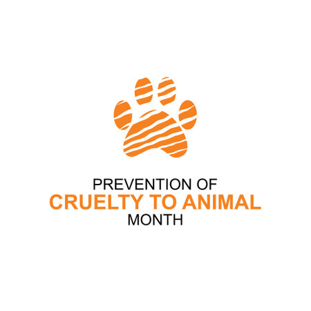 vector illustration is prevention of cruelty to animal month poster designのイラスト素材
