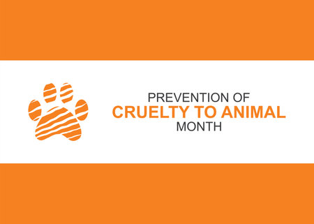 vector illustration is prevention of cruelty to animal month poster designのイラスト素材