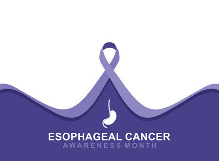 vector illustration of esophageal cancer awareness month poster designのイラスト素材