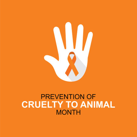 vector illustration is prevention of cruelty to animal month poster designのイラスト素材