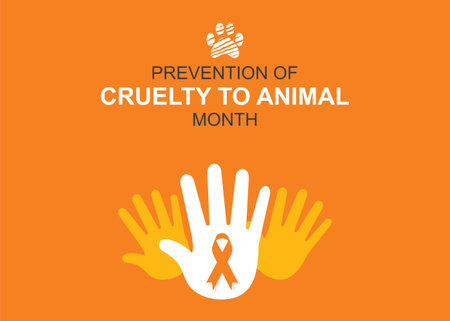 vector illustration is prevention of cruelty to animal month poster designのイラスト素材