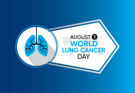 vector illustration of world lung cancer day poster designのイラスト素材