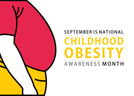 September is National Childhood Obesity Awareness month poster designのイラスト素材