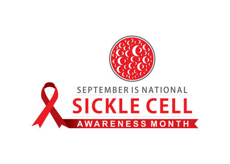 vector illustration Sickle Cell disease awareness month is perceive every year in Septemberのイラスト素材