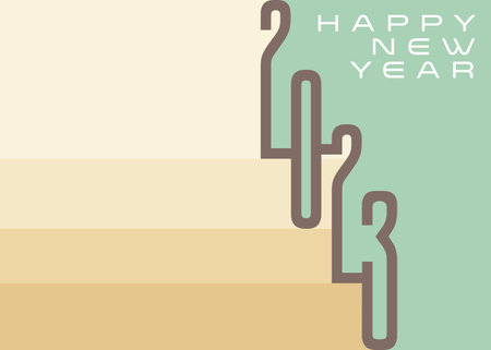 Happy New Year 2023 retro greeting card and poster design