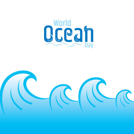 World ocean day. Vector illustration. It is a save oceans awareness concept celebrated on June 8のイラスト素材