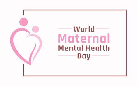 World maternal mental health day. Health awareness day concept for banner, poster and background design. vector illustrationのイラスト素材