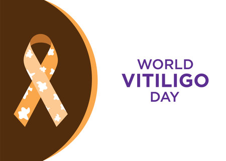 World Vitiligo Day is observed annually on June 25th, dedicated to raising awareness about vitiligo.のイラスト素材