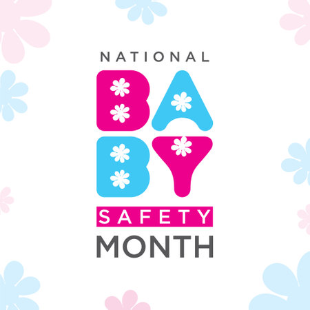 Baby Safety Month, observed in September, is dedicated to raising awareness about the importance of ensuring the safety of infants and young children.のイラスト素材