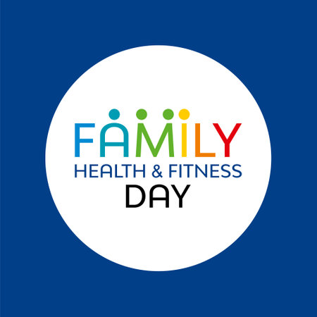 Family Health & Fitness Day is observed on the last Saturday of September each year. This day is dedicated to promoting the importance of physical activity and healthy living for families.のイラスト素材