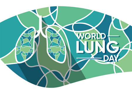 World Lung Day is an annual awareness day held on September 25th to raise awareness about lung health and advocate for better lung health globally.のイラスト素材