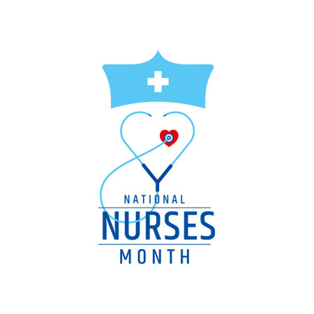 National Nurses Month is observed annually in May in the United States. It's a time to acknowledge and celebrate the invaluable contributions of nurses to the healthcare system and society as a whole.のイラスト素材
