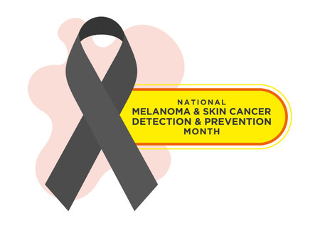 May is recognized as National Melanoma & Skin Cancer Detection and Prevention Month. This annual observance aims to raise awareness about melanoma and other types of skin cancer.のイラスト素材