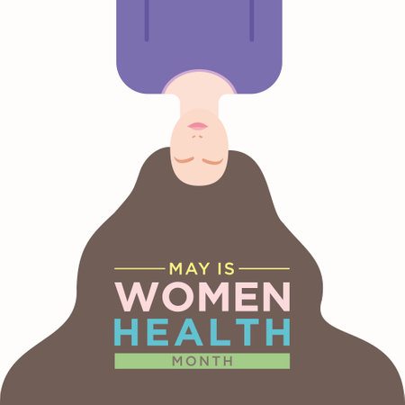 May is National Women's Health Month, a time dedicated to encouraging women to prioritize their health and well-being.のイラスト素材