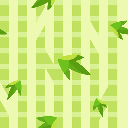 Simple flat pattern of simple stripes resembling bamboo tree, intended to represent green color of summer and spring.のイラスト素材