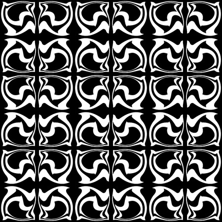 Seamless abstract background includes black monochrome pattern. Vector illustration.のイラスト素材
