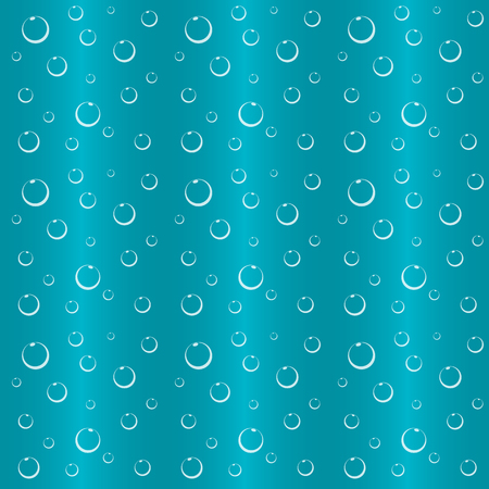Bubbles in water over blue background, wallpaper.のイラスト素材