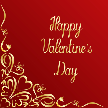 Valentines day ornate lettering backgroundのイラスト素材