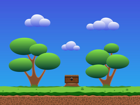 Seamless smooth cartoon game background.のイラスト素材