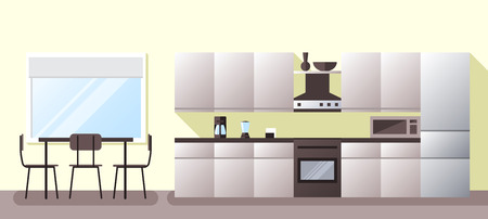 Kitchen and dining room.のイラスト素材