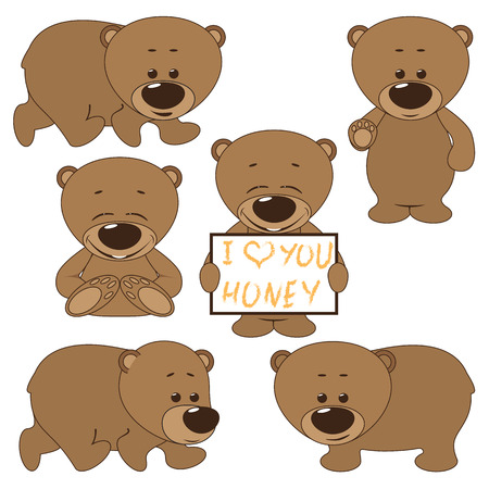 Cute baby bear cartoonのイラスト素材