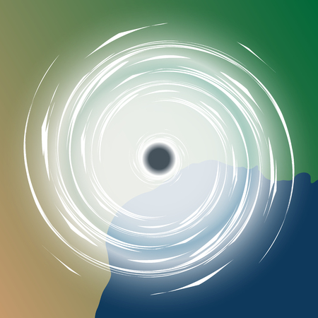 Hurricane over map abstract background concept. Vector illustration.のイラスト素材