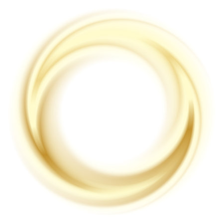 Abstract transient golden metallic circle or ring, isolated on white background. Vector illustrationのイラスト素材