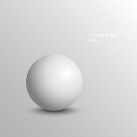 3d graphic sphere on grey background, vector illustration, eps10.のイラスト素材