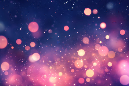 Experience the magic of abstract bokeh lights, creating a vibrant and luminous backdrop perfect for festive occasions, product displays, and captivating digital art.の素材