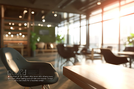 Experience the inviting ambiance of a modern cafe, bathed in natural light filtering through expansive windows. Comfortable seating arrangements and soft overhead lighting create a welcoming atmosphere for patrons.の素材