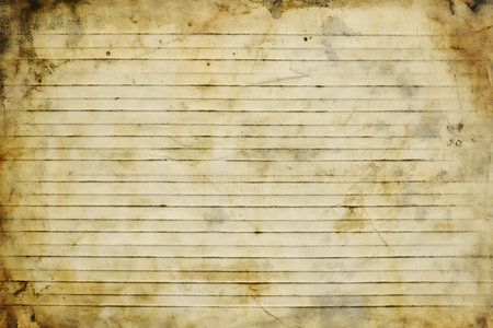 This image features a weathered parchment paper texture with a distressed overlay, perfect for creating an antique or vintage feel for documents, invitations, or artwork.の素材