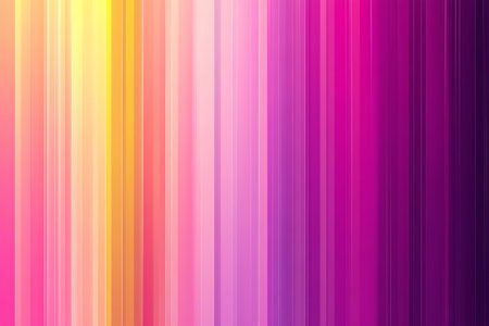 An abstract backdrop showcasing a gradient of colors transitioning from bright yellow and pink to deep purple through vertical stripes, creating a lively and dynamic visual.の素材