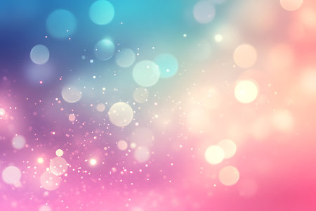 Experience a magical and ethereal ambiance with this soft pastel bokeh background. Gentle light flares and out-of-focus circles create a dreamy, whimsical effect perfect for creative projects.の素材