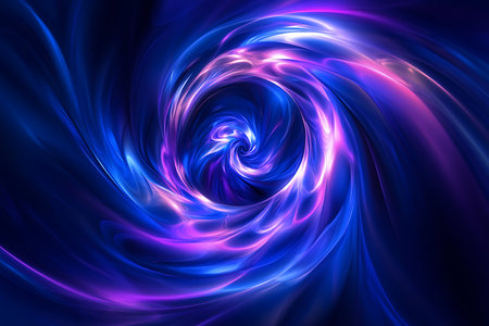 Experience the mesmerizing beauty of a cosmic nebula with vibrant electric blue and pink hues swirling in a dynamic, energetic vortex. A stunning abstract background for digital art.の素材