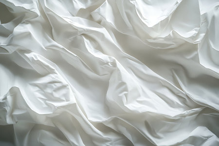 An abstract, detailed macro shot revealing the intricate patterns and fluid motion of swirling white creamy substance with a tiny, isolated speck of green.の素材