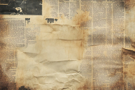 Explore this aged paper texture featuring subtle text, faded images, and a worn parchment feel. Perfect for adding a historical or rustic touch to digital projects and graphic design.の素材