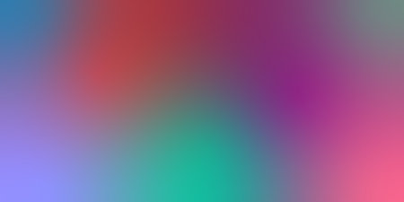 A vibrant and abstract geometric design featuring a pixelated gradient. Colors transition smoothly through shades of red purple green blue and pink creating a modern aesthetic.の写真素材