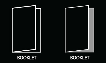 design template of an Open Book in Line Art style. Fit for education, publisher, printing, etc.のイラスト素材