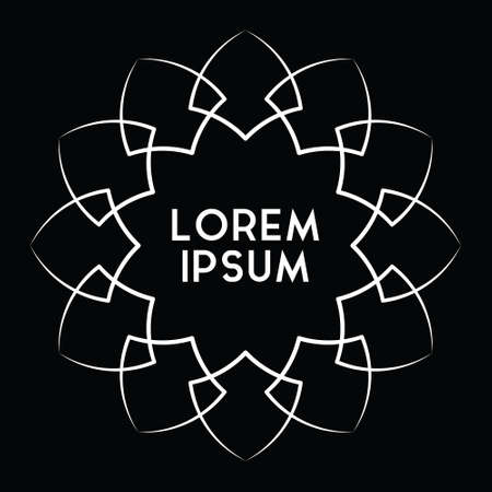 Minimalist Circle Pattern Frame with space  and Brand. Fit for cover, advertising, promo, background, wall art, etc.のイラスト素材