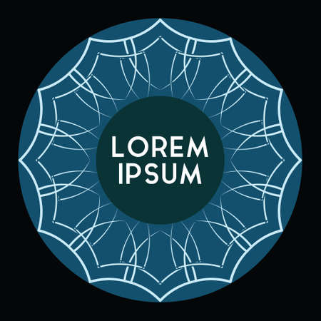 Simple Circle Frame with Blue Color Space  and Brand. Fit for cover, advertising, promo, background, wall art, etc.のイラスト素材