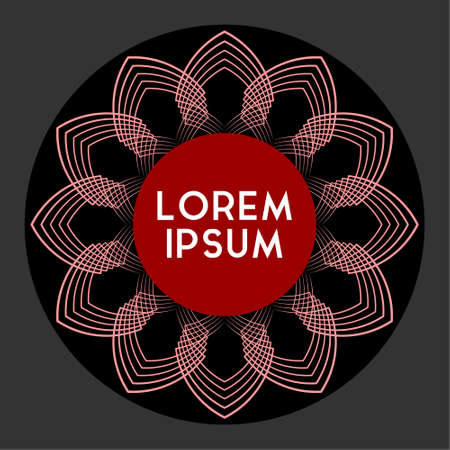 Beautiful Circle Frame of Red and Pink Color with Space  and Brand. Fit for cover, advertising, promotion, background, wall art, fashion, etc.のイラスト素材